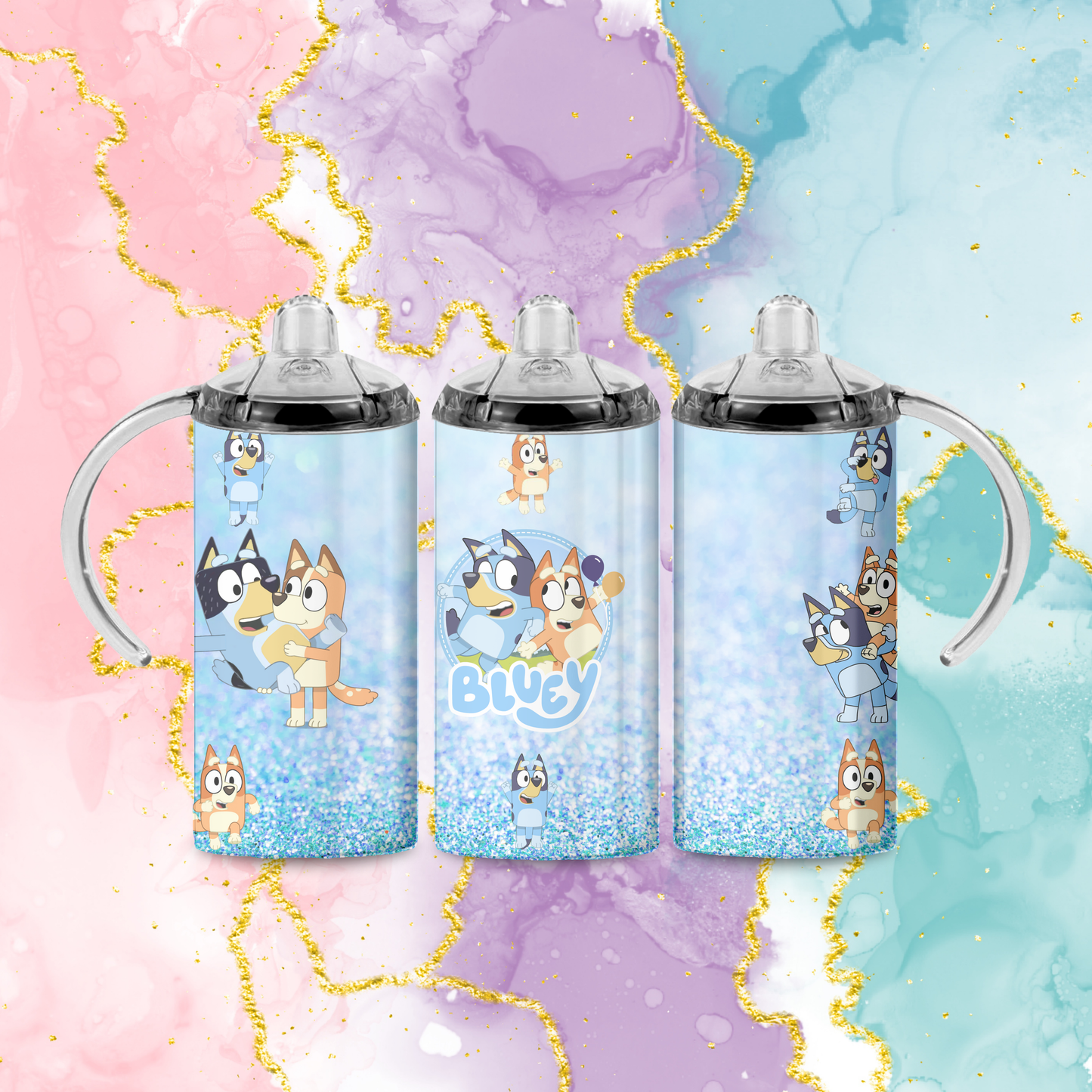 Sippy Girls Blue Glitter